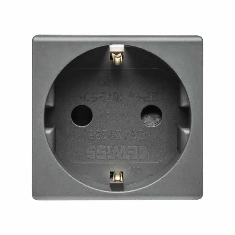 Priza Simpla 2p+t System, Gewiss Gw21265, 16a, Negru