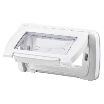 Rama Ornament Cu Capac 3 Module Gewiss System Ip55 Gw22451, Alb