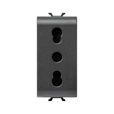 Priza Italian 1m 2p+e 16a Negru, Chorus Gw12203