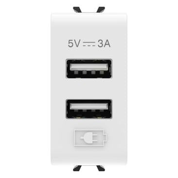 Priza 2xUSB 3A 1m, alb, Chorus GW10447