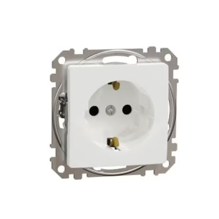 Priza Dubla Schuko 16a, Sedna Alb Sdd311221