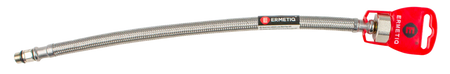 Racord mono ranforsat cu oțel inoxidabil de 50 cm cu filete 1/2 x 1/4 inch și capăt scurt