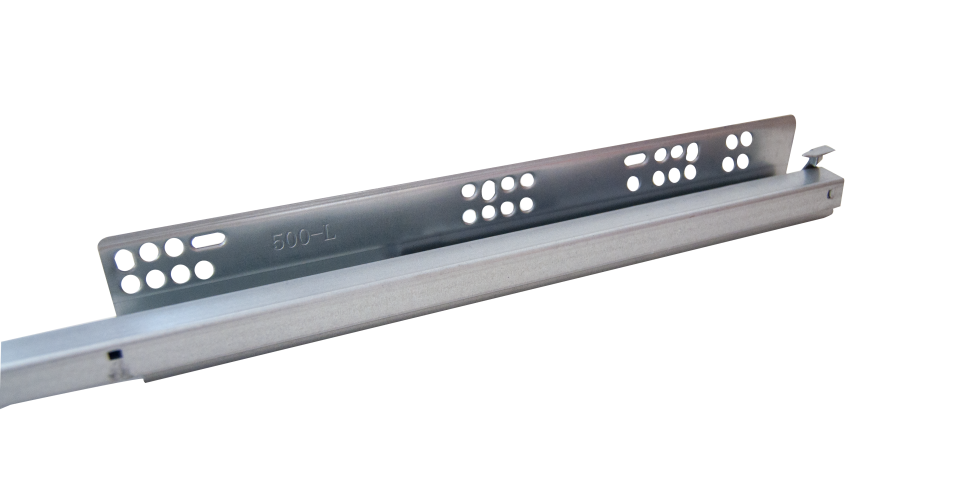 Set glisiere pentru sertar cu amortizor Soft Close și extindere parțială 300 mm