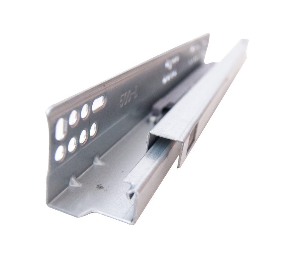 Set glisiere pentru sertar cu amortizor Soft Close și extindere parțială 350 mm