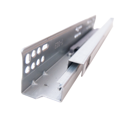 Set glisiere pentru sertar cu amortizor Soft Close și extindere parțială 350 mm