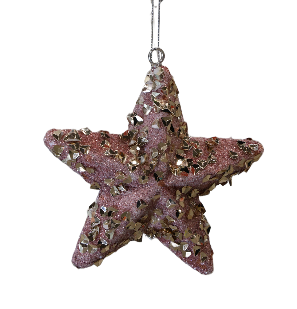 XMAS ORNAMENT STEA ROZ PUDRA