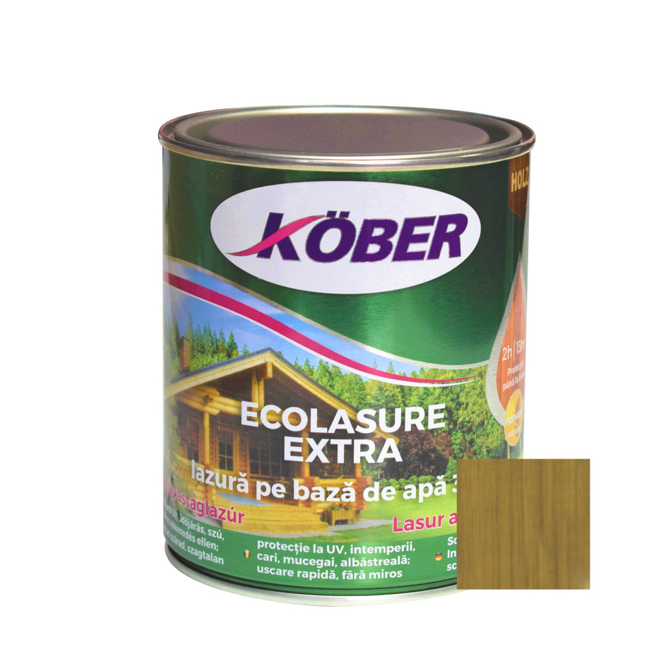 Lac / Lazura 3in1 Pt. Lemn Ecolasure Extra Nuc Pe Baza De Apa , 0.75l