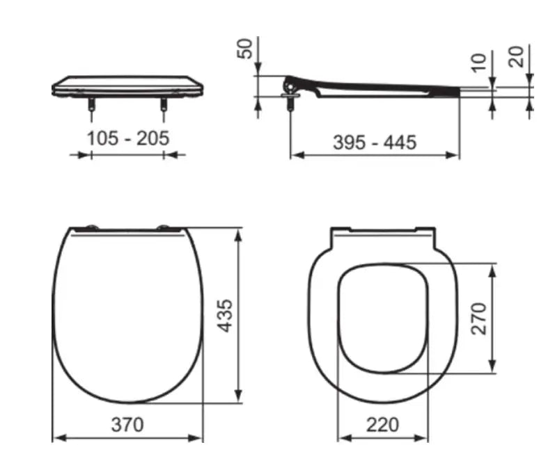 Capac WC Ideal Standard Connect Slim