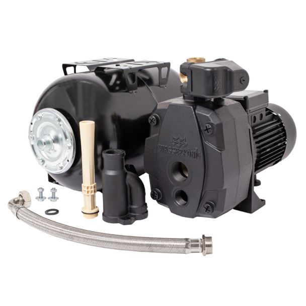 Hidrofor cu pompa de mare adancime, putere 1500 W, debit 2880 l/h, inaltime refulare 68 m, aspiratie 40 m, vas de expansiune 24 litri