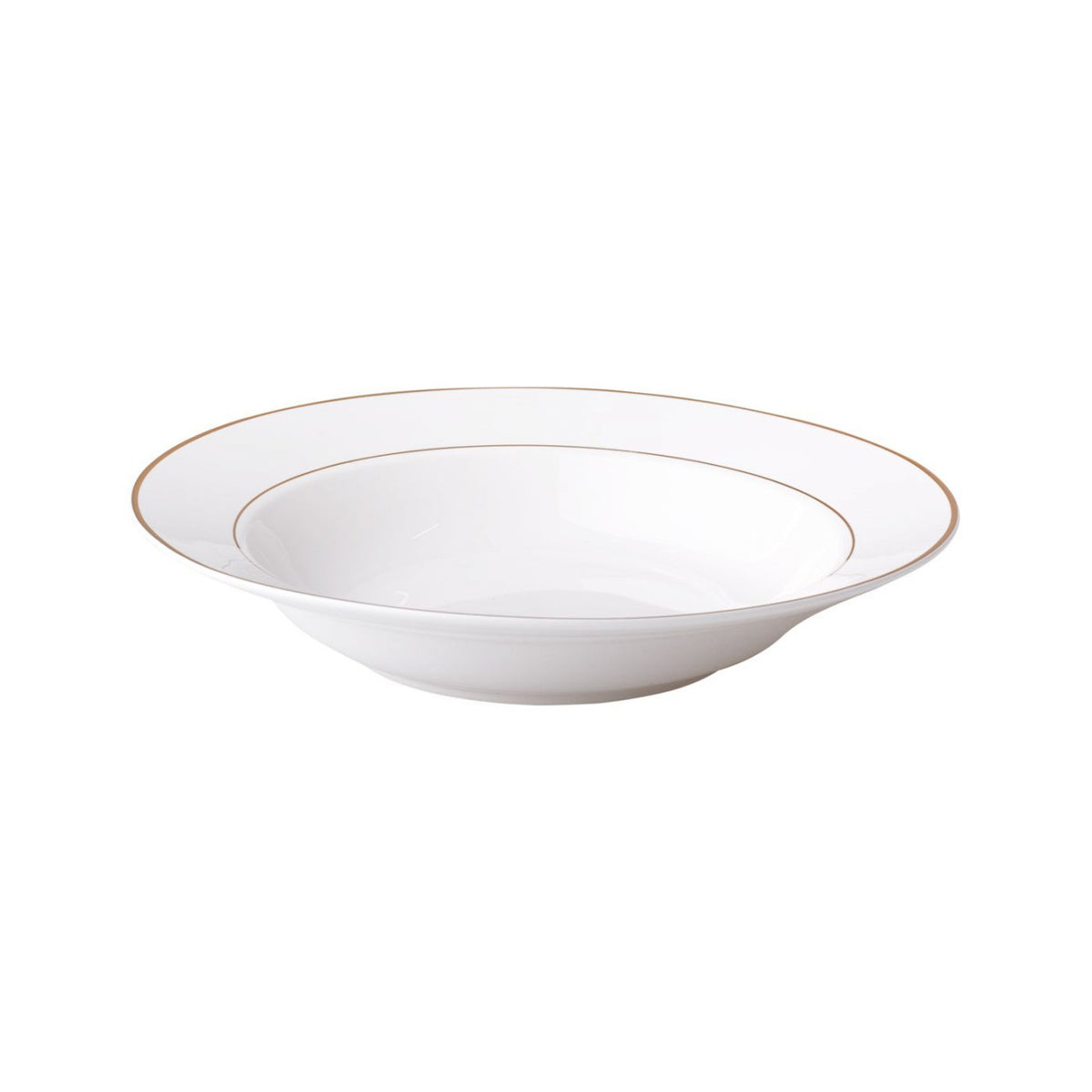 Farfurie adâncă 23 cm Aura Gold, portelan elegant cu decor auriu Ambition 23052