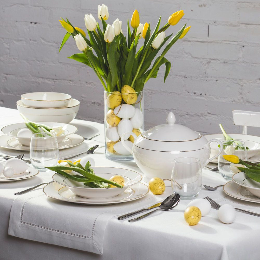 Farfurie desert Aura Gold Ambition din portelan New Bone China