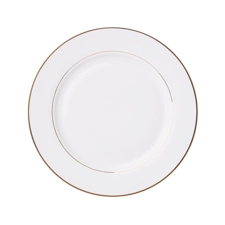 Farfurie plată 27 cm Aura Gold, porțelan elegant, linie aurie Ambition 23051