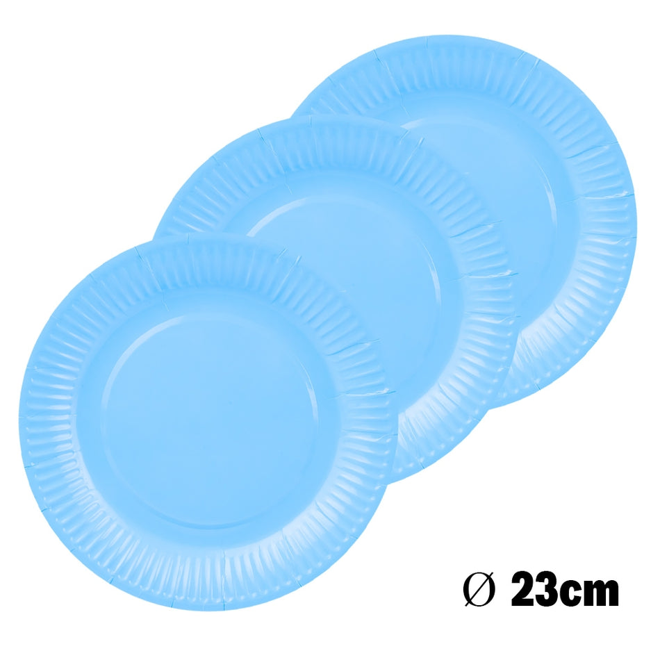 Farfurii Carton Pentru Party, Albastre, 23cm