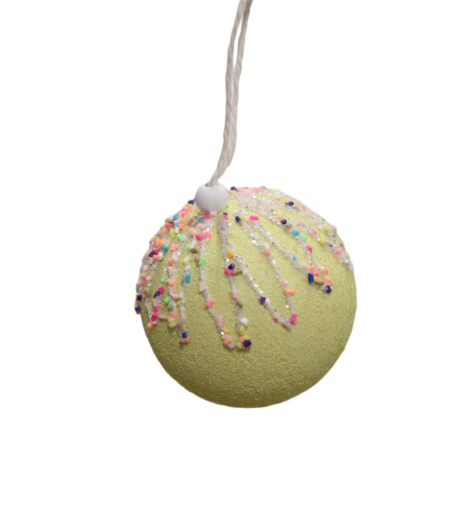 XMAS ORNAMENT GLOB VERDE CU GLAZURA COLORATA CANDY