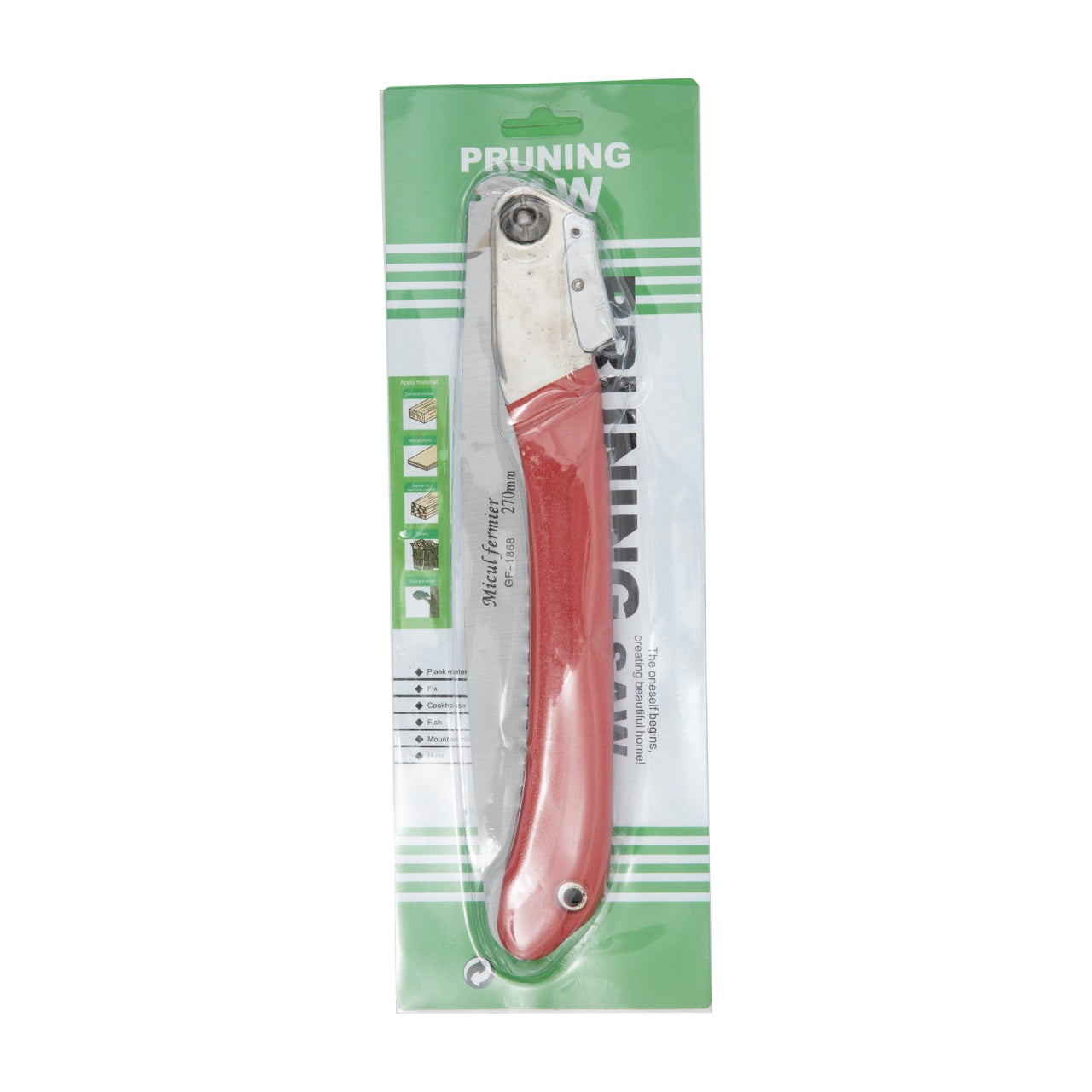 Fierăstrău pliabil cu lamă dreaptă 270 mm și mâner ergonomic Micul Fermier GF-1868