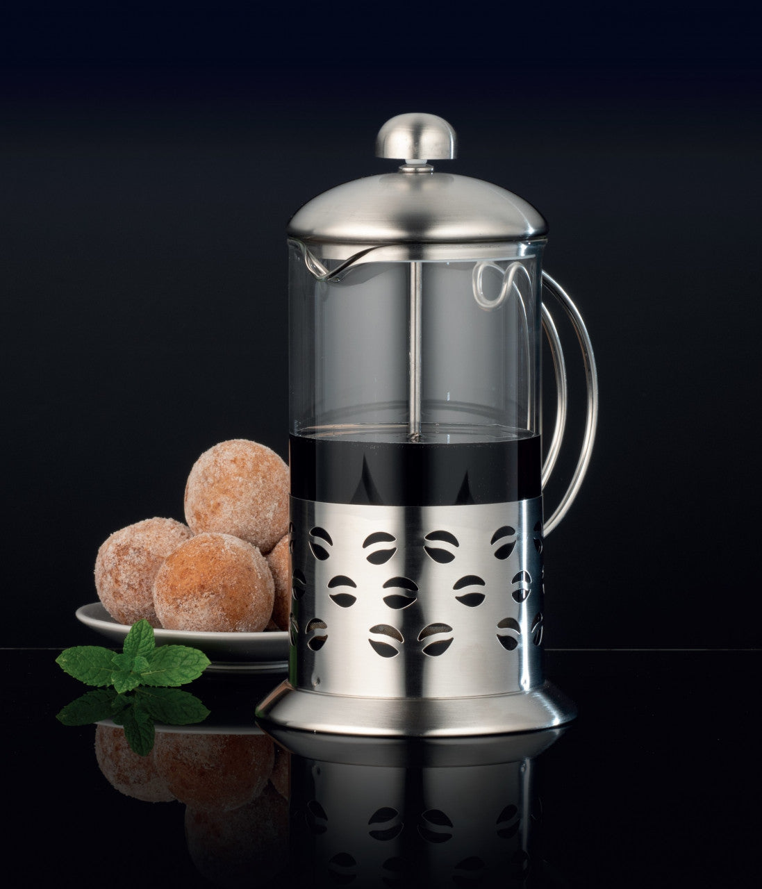 Filtru ceai sau cafea Larissa Ambition pentru infuzie, sticlă termorezistentă 600 ml Boabe de cafea