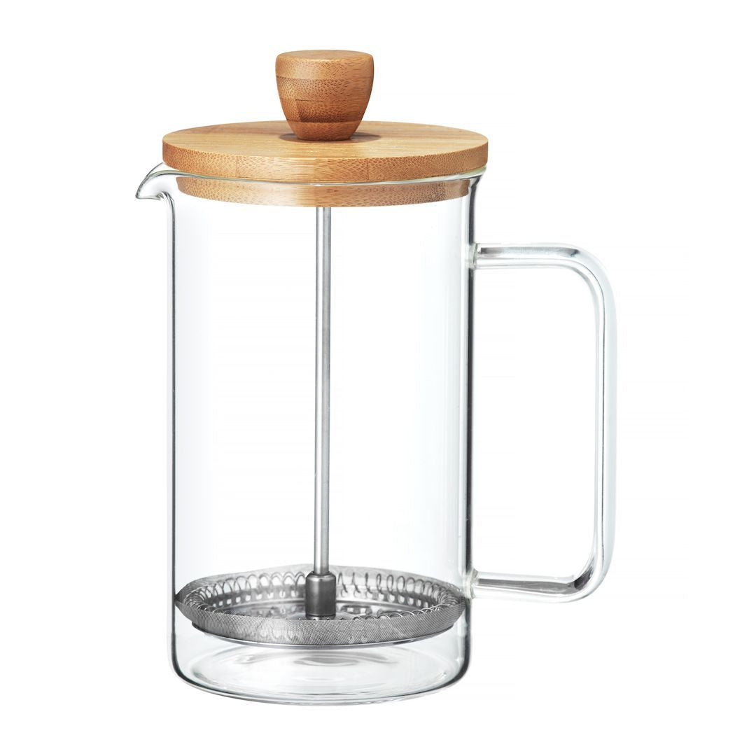 Filtru ceai sau cafea Nordic, sticlă cu capac bambus Ambition