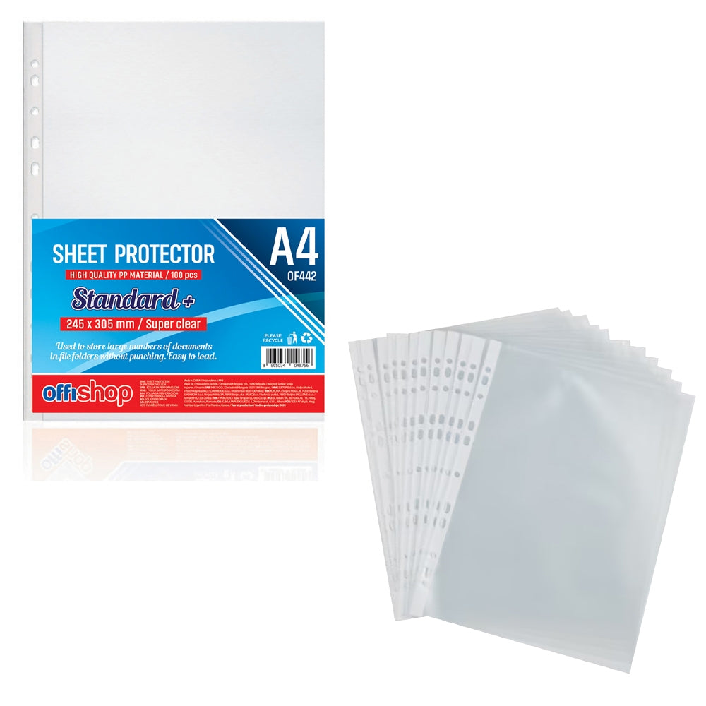 Folie Protectie A4, Super Clear, 40mic, 100buc/set - Offishop Of442
