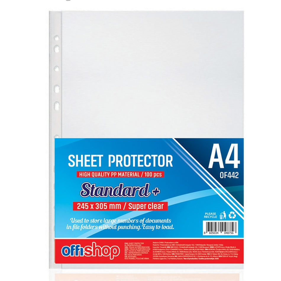 Folie Protectie A4, Super Clear, 40mic, 100buc/set - Offishop Of442