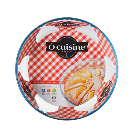 Forma tarta 26 cm, 2,1 L, sticlă termorezistentă pentru cuptor OCUISINE 40622