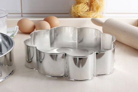 Forme de tort SNB Silver cu bază detașabilă, diverse modele Rotundă Floare