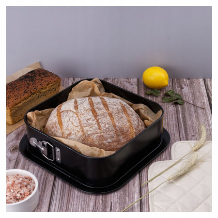 Forma tort 24×24×6 cm non-stick cu bază detașabilă, negru SNB 87867