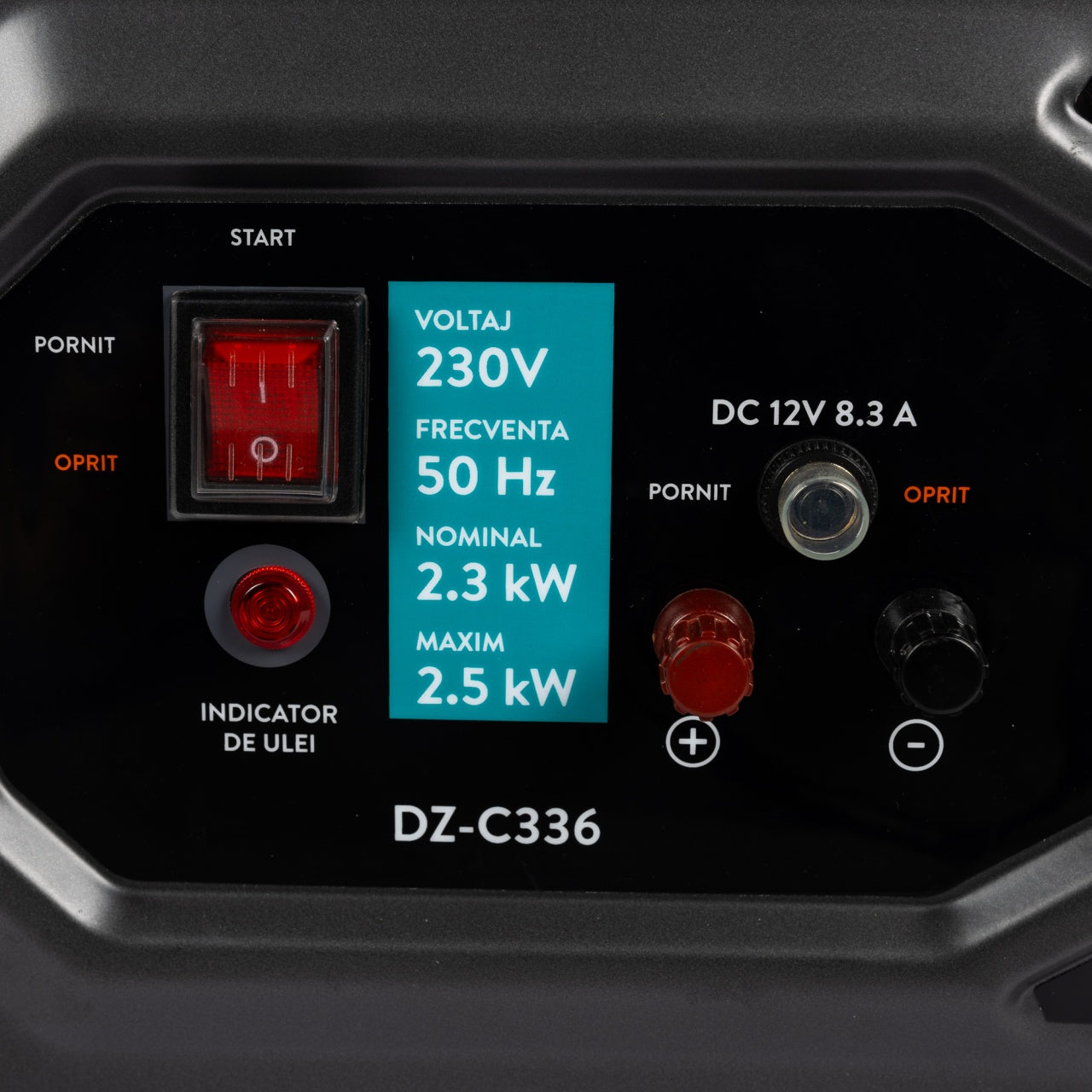 Generator Detoolz 2.5 kW, 2 prize 230V benzină, 4T, pornire manuală, 15 L fără roți Detoolz DZ-C336