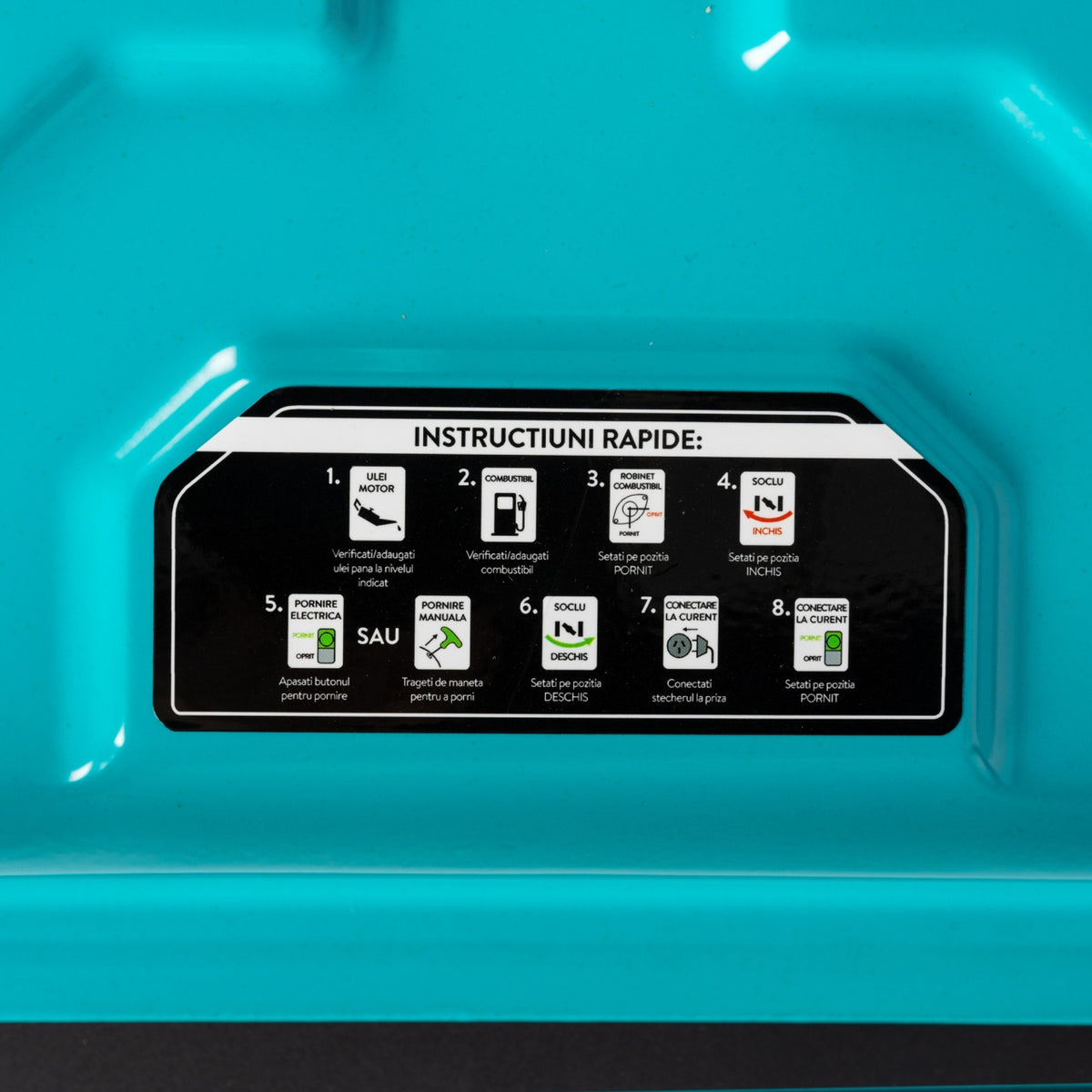 Generator Detoolz 2.5 kW, 2 prize 230V benzină, 4T, pornire manuală, 15 L fără roți Detoolz DZ-C336
