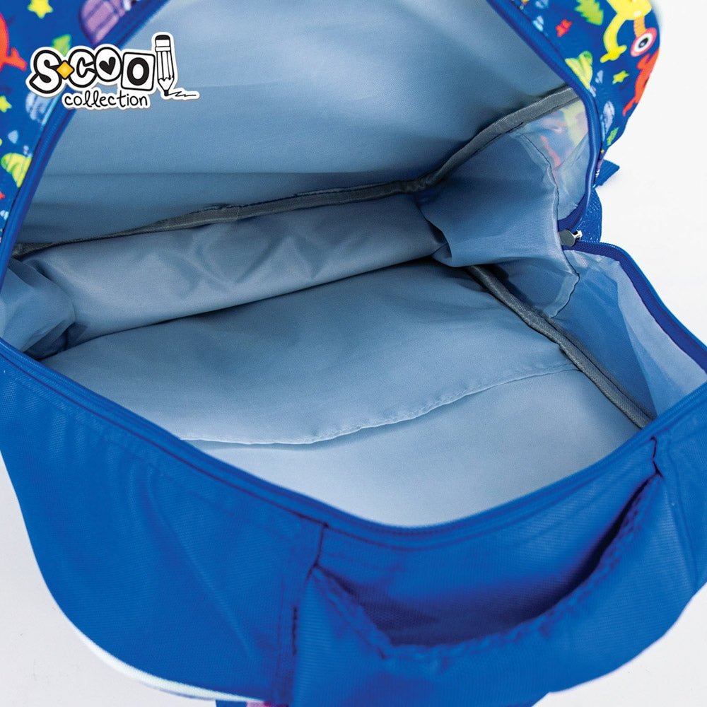 Ghiozdan 3D SCARY, 38×35×20 cm, compartimentare eficientă, copii 7-11 ani, S-COOL / OFFISHOP SC2653
