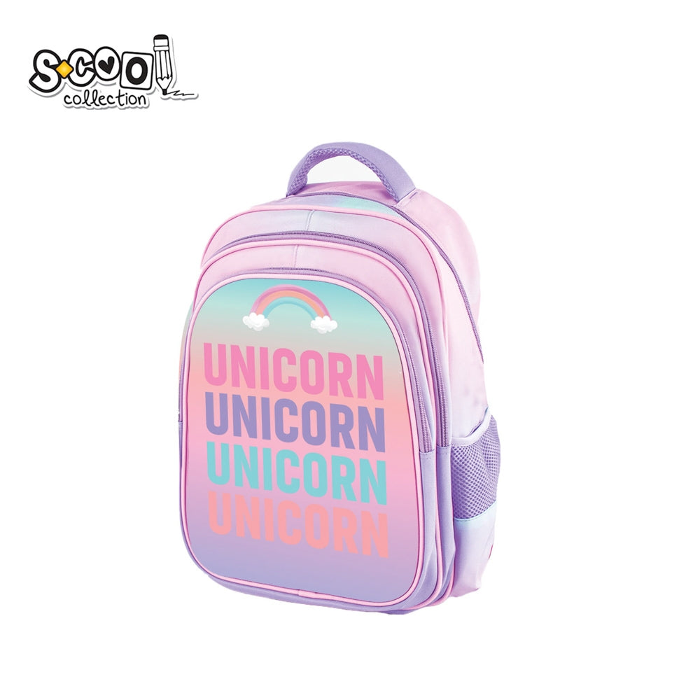 Ghiozdan 3D Unicorn, 22 L, ergonomic, fete, 38x35x20 cm S-COOL / OFFISHOP SC2648