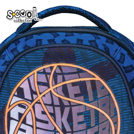 Ghiozdan anatomic BASKETBALL, 38x39x19.5 cm - S-COOL