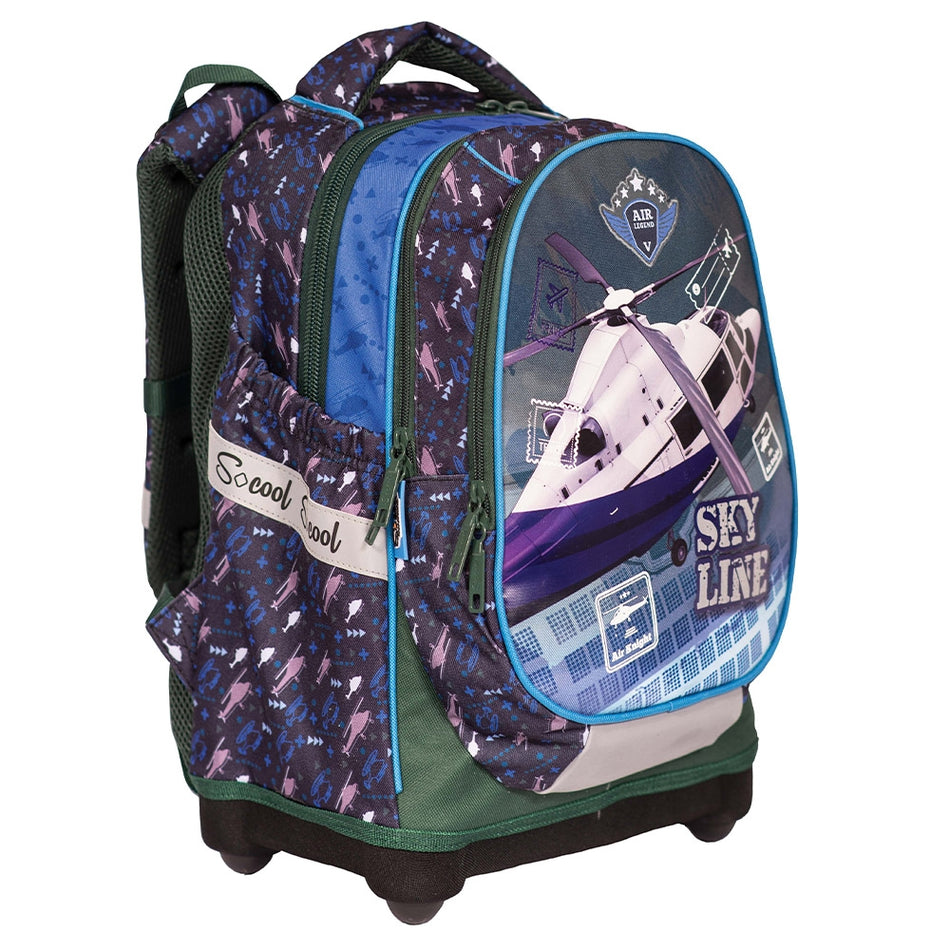 Ghiozdan Anatomic Compartiment Laptop, Sky Line, 42x34x22 Cm, S-cool