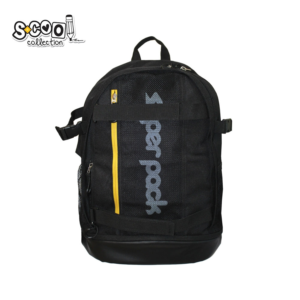 Ghiozdan compartiment laptop SUPERPACK 48×32×18 cm benzi reflectorizante S-COOL / OFFISHOP SC2692
