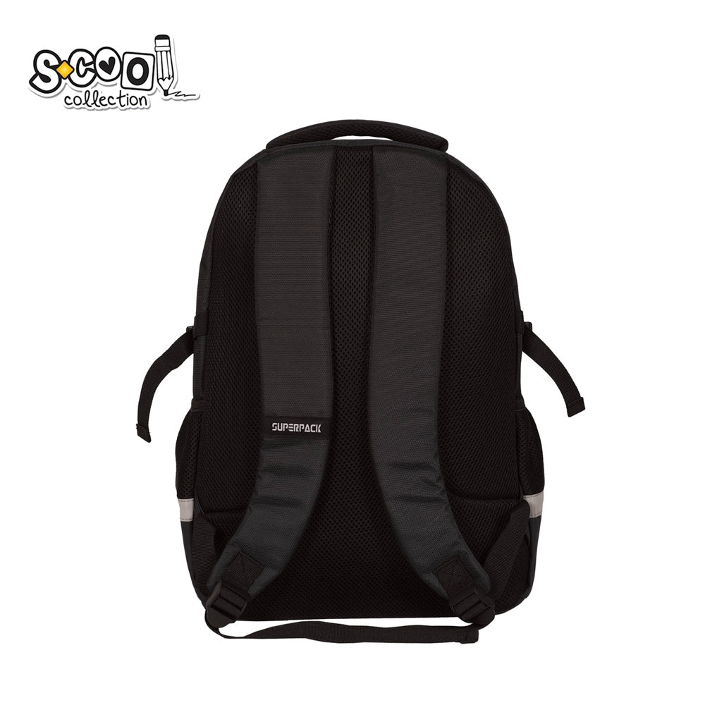 Ghiozdan compartiment laptop SUPERPACK 48×32×18 cm benzi reflectorizante S-COOL / OFFISHOP SC2692