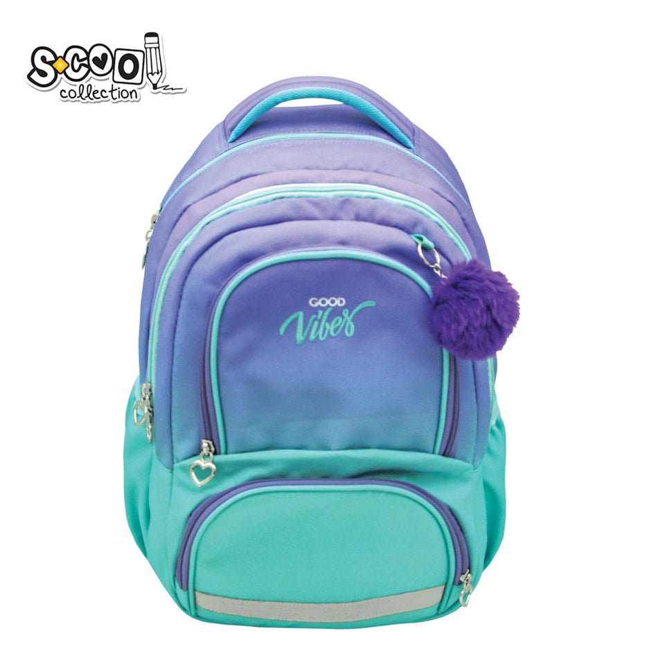 Ghiozdan Ergonomic Comp. Laptop, Good Vibes, 42x31x16cm, S-cool