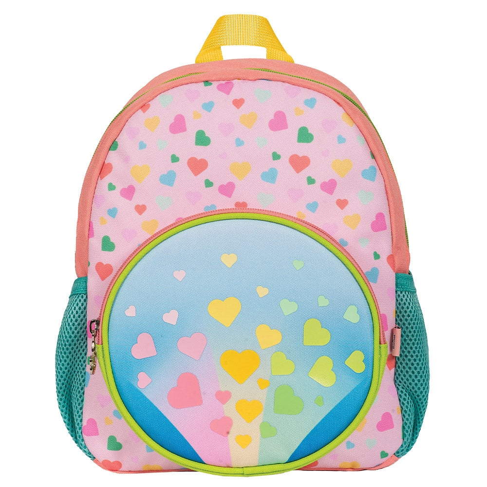 Ghiozdan grădiniță HEARTS 31x24x9 cm, ergonomic, roz S-COOL / OFFISHOP SC2485