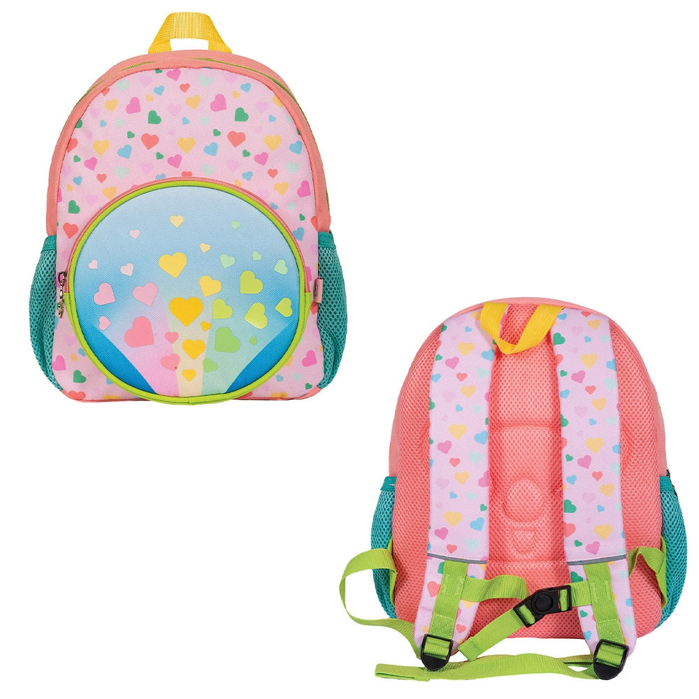 Ghiozdan grădiniță HEARTS 31x24x9 cm, ergonomic, roz S-COOL / OFFISHOP SC2485