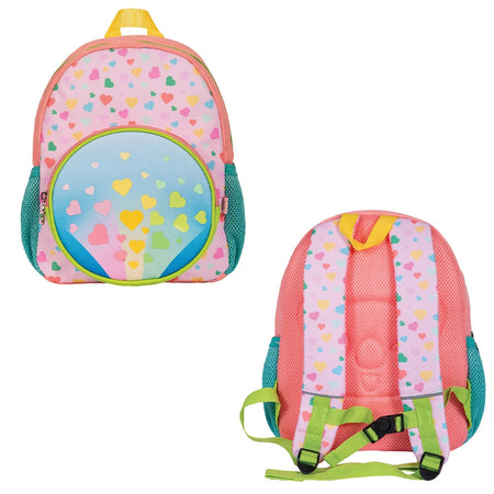 Ghiozdan grădiniță HEARTS 31x24x9 cm, ergonomic, roz S-COOL / OFFISHOP SC2485