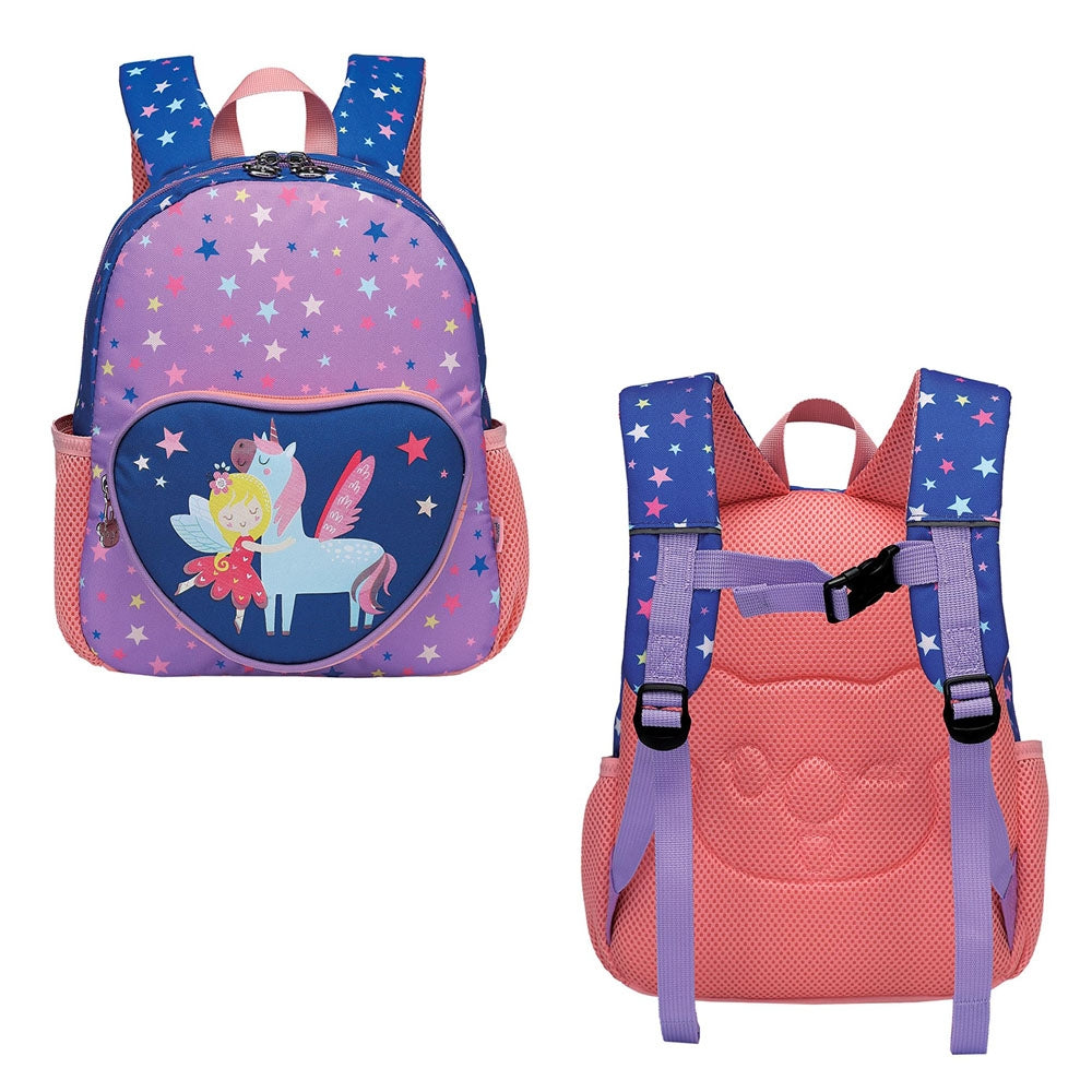 Ghiozdan grădiniță Unicorn 31×24×9 cm multicolor cu buzunare, S-COOL SC2085