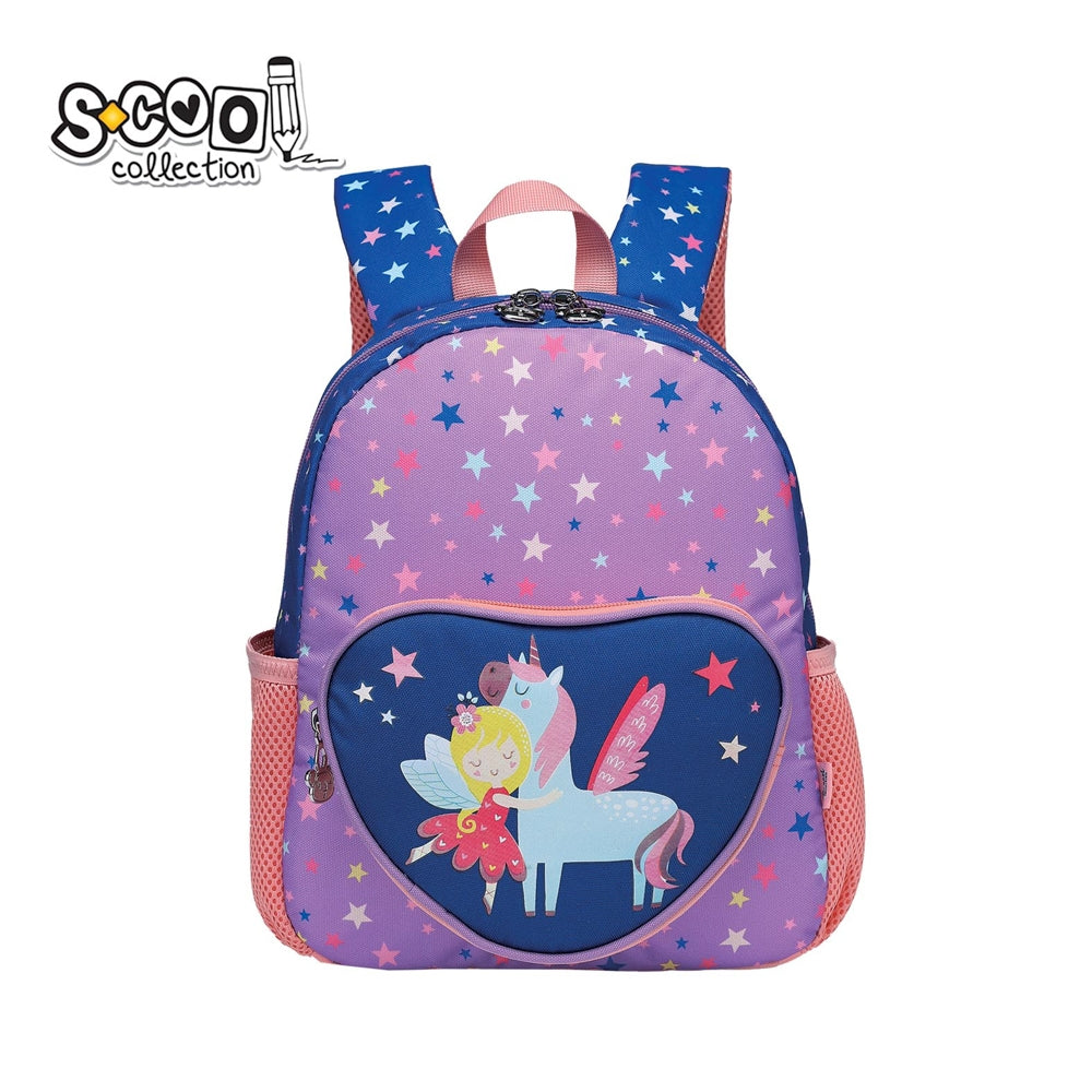 Ghiozdan grădiniță Unicorn 31×24×9 cm multicolor cu buzunare, S-COOL SC2085