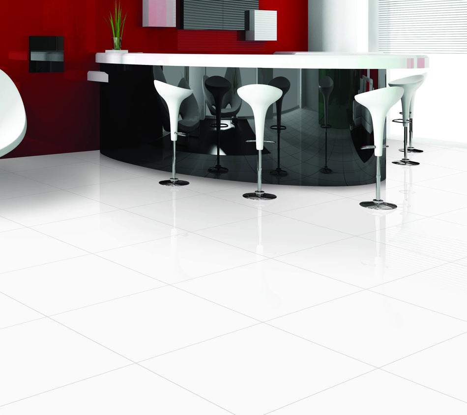 Gresie Supper White Lucios 60x60cm 1.44mp/cut