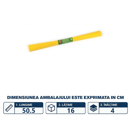 Set hârtie creponată galben intens 200 × 50 cm cu 10 bucăți KOH-I-NOOR K9755-10