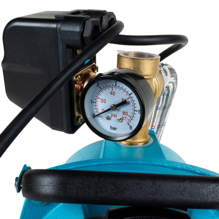 Hidrofor Detoolz 0.9 kW, 2280 l/h, butelie 24L, fontă, ejector Detoolz DZ-HD1001-G01