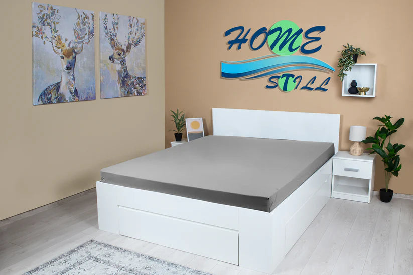 Husa Pentru Saltea Din Bumbac Organic Gri, 180x200cm