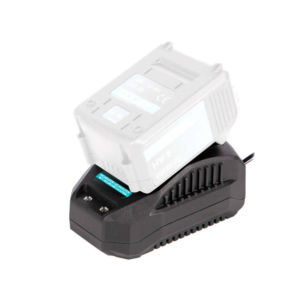 Încărcător pentru acumulator 18V, 2.4A, LED, compatibil Flexi Power Detoolz DZ-SE205