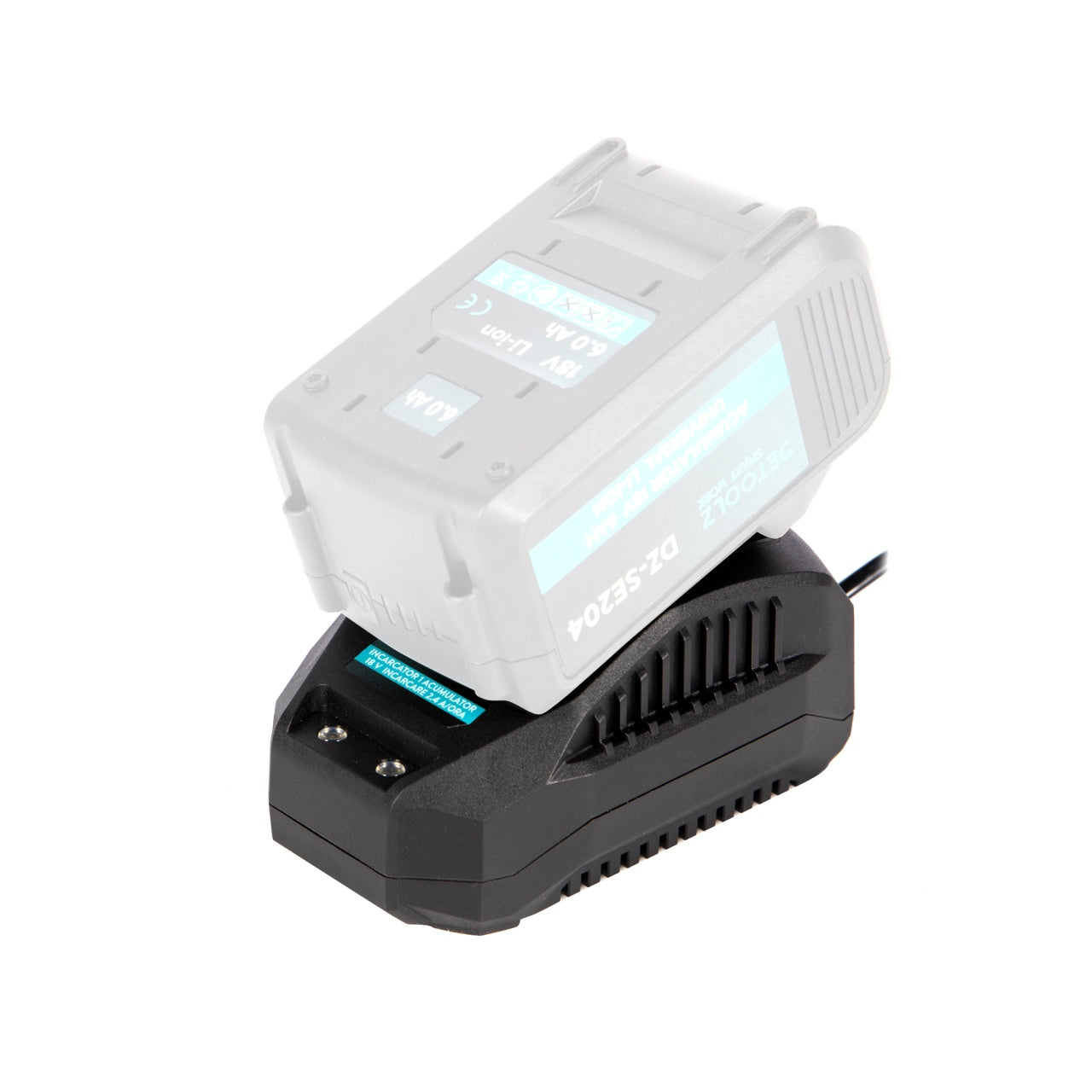 Încărcător pentru acumulator 18V, 2.4A, LED, compatibil Flexi Power Detoolz DZ-SE205