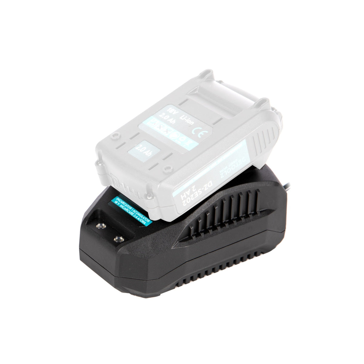 Încărcător pentru acumulator 18V, 2.4A, LED, compatibil Flexi Power Detoolz DZ-SE205