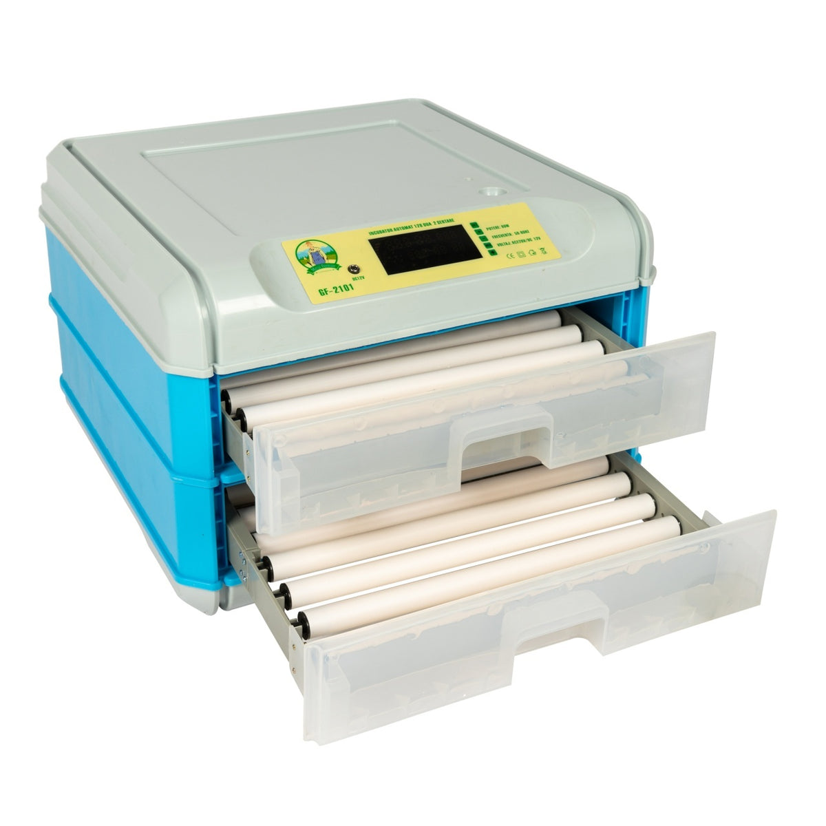 Incubator electric 128 ouă, 2 etaje, automat, alimentare 220V/12V GF-2101