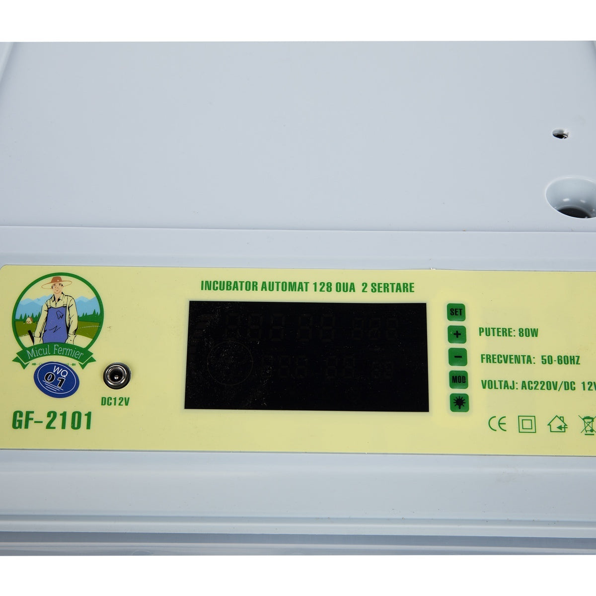 Incubator electric 128 ouă, 2 etaje, automat, alimentare 220V/12V GF-2101