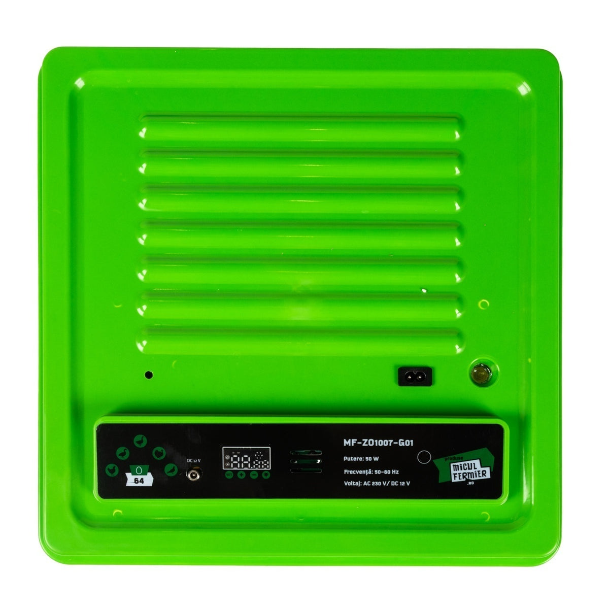 Incubator electric 64 ouă 230V/12V, control automat temperatură, Micul Fermier MF-ZO1007-G01